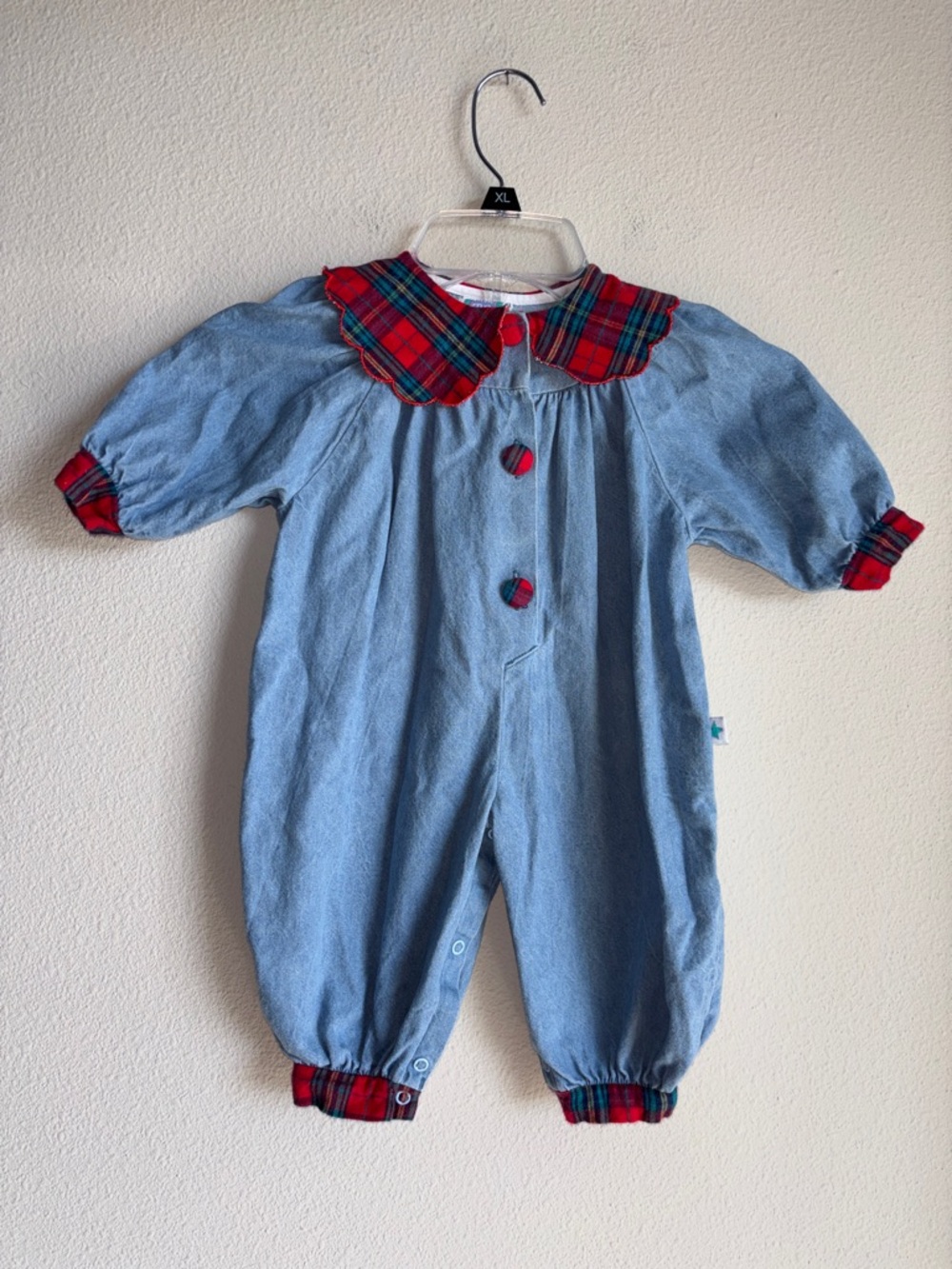 Vintage Little Me‎ Denim Balloon Suit 3-6M
